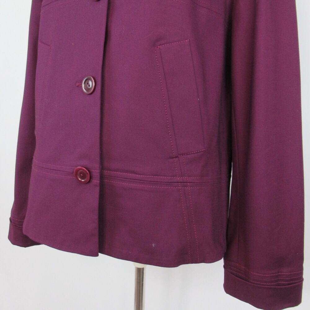 Pendleton Dark Purple Button Front Jacket Cotton … - image 6